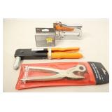 Rivet Tool, Eyelet Punch, #608 Stapler & Staples