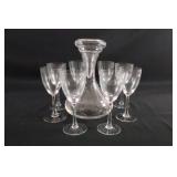 Decanter w Aerator & Matching Stemware Glass Set