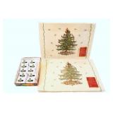 NEW - Cloth SPODE Christmas Placemats & Rings