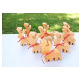 Christmas Wooden Deer Decor Set