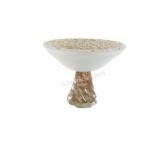 1960's Murano Art Glass Footed Compote Bowl