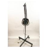 Adjustable Magnifier Work Light on Roller Stand