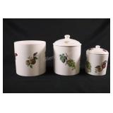 VTG Assorted Fruit Design Canister Set