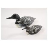 VTG Hand-Carved & Painted Wooden Loon Decoys