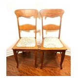 Pair of antique Oak Dining Chairs