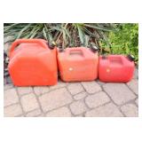 Set of 3 Gas Containers - 5Lt up to 10Lt.