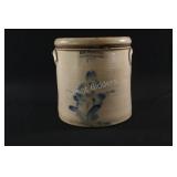 Antique Salt-Glazed Stoneware 3 Gallon Crock