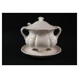 Canadian Art Pottery 4PC Soup Tureen Set, Stamped