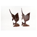 Hand-Carved Ironwood Sculptures - Sailfish