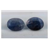 $14,250 -12.42ct Cert. Blue Sapphire Gemstone Pair