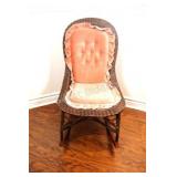 Victorian Era - Antique Wicker Rocking Chair