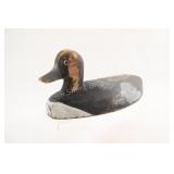 Antique Wooden Bluebill Drake Duck Decoy