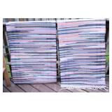 2 -Multi- Colored Flat Weave Chindi Rugs