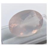 $5,450 - 43.6 ct Cert. Rose Quartz Gemstone