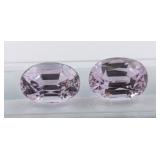 $6,100 - 12.29 ct Cert. Pink Kunzite Gemstone Pair