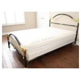VTG J B Ross Queen Two Tone Brass Bed Frame