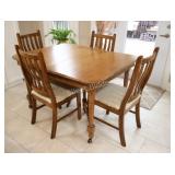 Traditional Solid Oak Extendable Dining Set