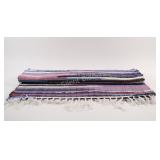 NEW -  Rag Rug Flat Weave Cotton Fringe Carpet
