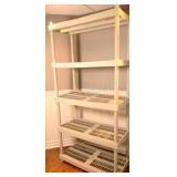 5-Tier Beige Heavy-Duty Plastic Storage Unit