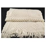 VTG Hand-Crocheted Aran Bobble Stitch Afghan