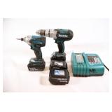 18v Makita Drill & Impact Driver Set w 4 Batteries