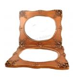 Two Ornate Wood Frame Mirrors