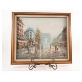 Henri Rogers, Signed Oil Parisian Street Scene