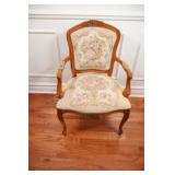 French Provincial Louis XV Style Armchair