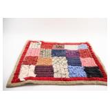 Handmade Rag Rug - Colorful Checkered Pattern