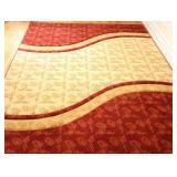 Golden Carving Cream /Cherry Area Rug