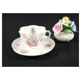 Shelley Bone China Hulmes Rose" Pattern Tea Cup