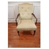 Traditional Button-Tufted Open Armchair