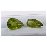 $6,517  - 8.69 ct Cert. Peridot Gemstone Pair