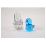 VTG Glass Art Figurines, Control Bubble & Sweden