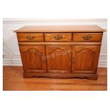 VTG Solid Oak Sideboard Buffet Cabinet