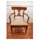 Georgian-Style Wooden Carver Armchair.