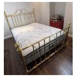 Polished Brass Bed w Beauty Rest Mattress
