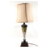 Dark Bronze Polyresin Crackle Glass Body Lamp