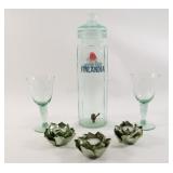 Finlandia Glass Dispense, Stemware & Candle Set