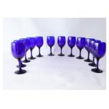 Libbey Premiere Cobalt Blue Wine / Water Goblets