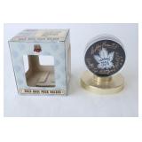 New Sealed  Autographed Bobby Baun Leafs Puck