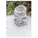 Weathered Concrete VTG Garden Raccoon Planter