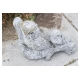 Weathered Concrete VTG Garden Owl Stature