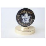 New Sealed  Autographed Bobby Baun,  Leafs Puck
