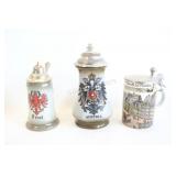 VTG Lidded Ceramic Beer Steins