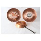 Fantasy Copperware Copper Plates & Pan Wall Cock