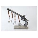 1970's Novelty Flintlock Pistol Bar Tool Set