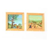 Traditional Folk Art Reverse Glass Paintings