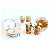 Contemporary Floral Plates & Mugs