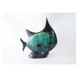 VTG Blue Mountain Pottery Angel Fish Vase /Planter